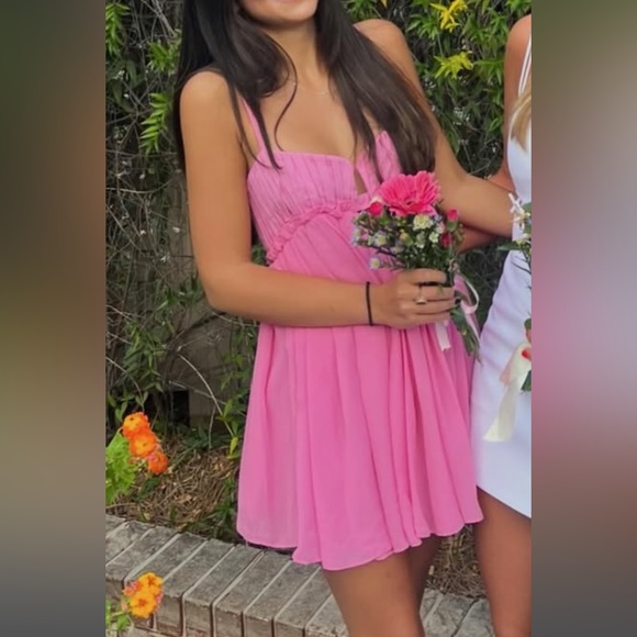 ASOS Pink Ruched Mini Dress - Picture 6 of 6